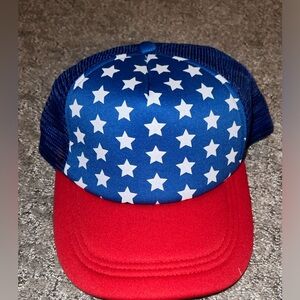 Blue and Red Star Pattern Trucker Hat